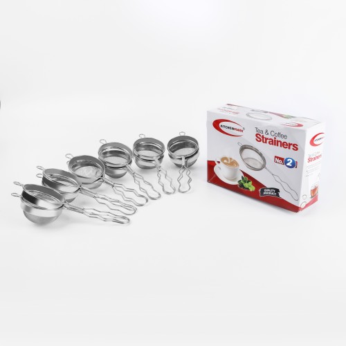 KITCHENMARK Stainless Steel Tea Strainers Size 2 - Set of 12 