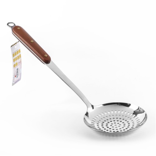 Generic Stainless Steel Skimmer - 38cm - Wooden Handle