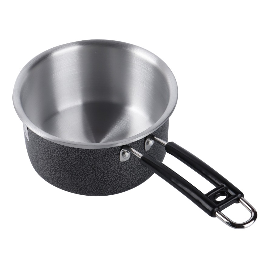 KITCHENMARK 3pc Aluminium Sauce Pan 15cm, 16.5cm, 18.5cm - Black