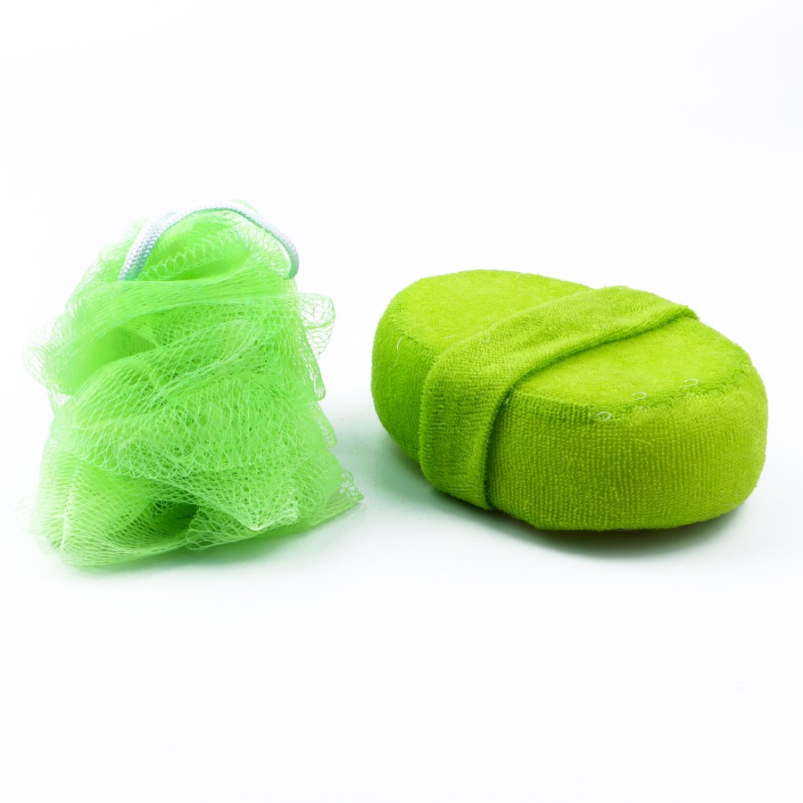 Generic 2pc Bath Leaf Sponge Loofah Scrubber Pack - 3 Color Pack