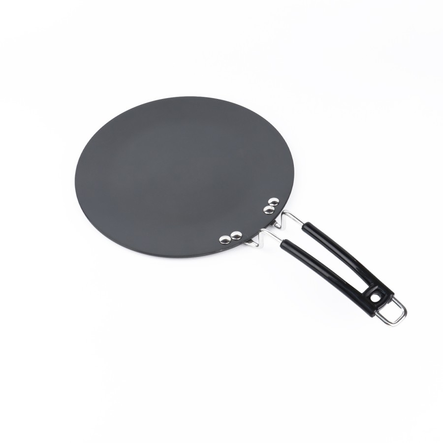 KITCHENMARK Hard Anodized Aluminium Tawa Frying Pan 30cm - Black