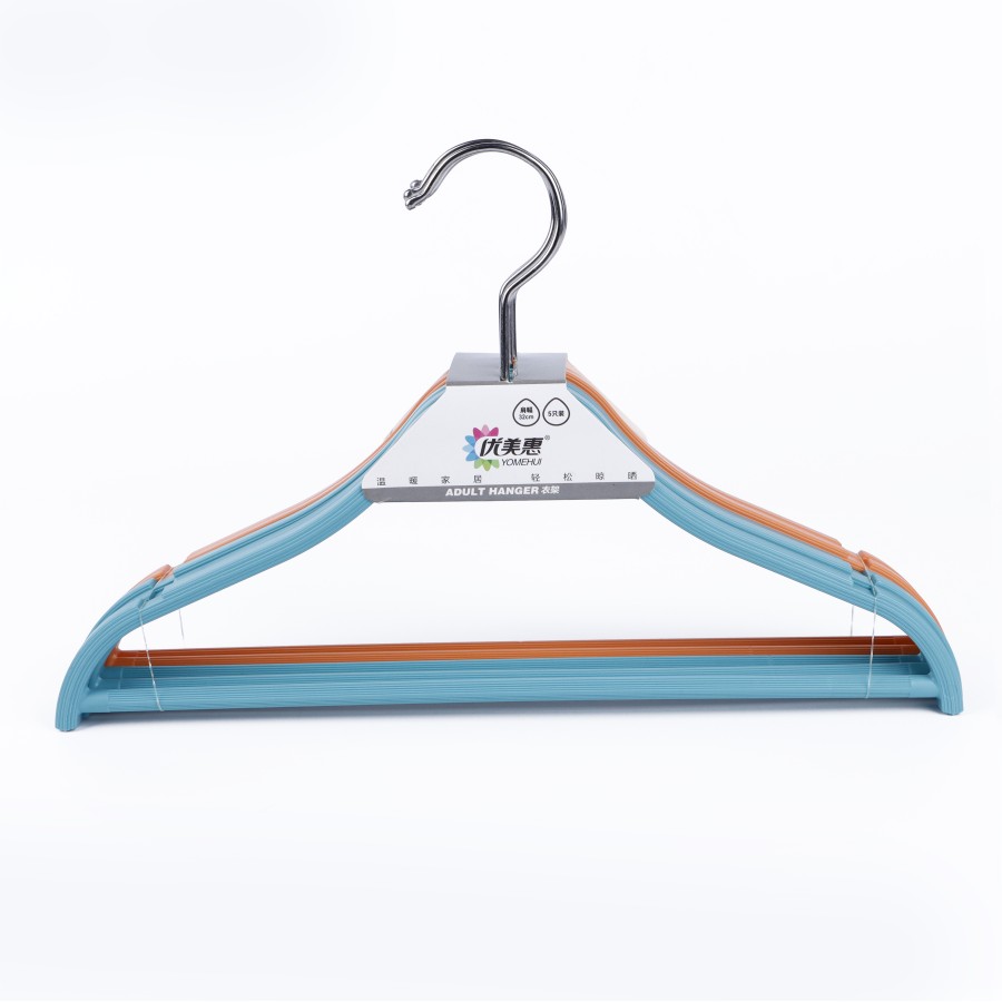 Generic 5pc Plastic Cloth Hanger 32cm - Multicolor