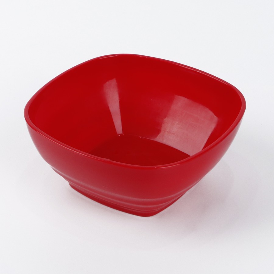 Generic Square Plastic Bowl 320ml 6pc Set - 4 Color Pack