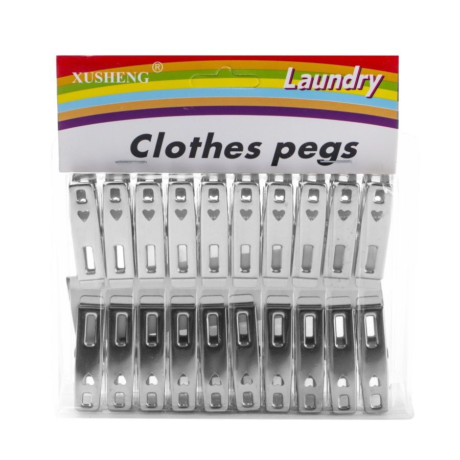 Generic Stainless Steel Cloth Pegs Clips 20pc Pack