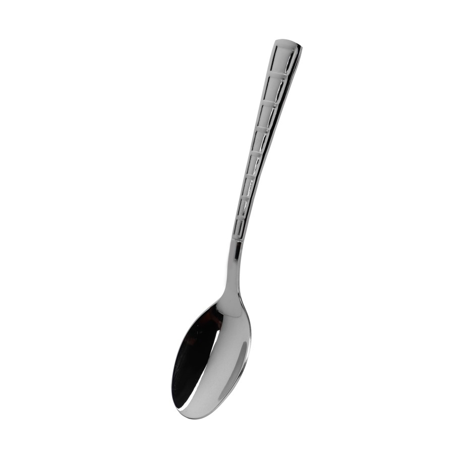 BECHOWARE 3pc Stainless Steel Pattern Design Coffee Spoon Set 11cm - Silver