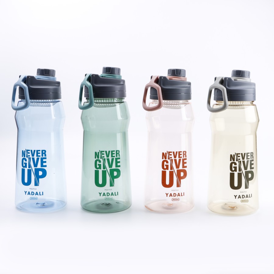 Generic Strong PC Glass Resin Water Bottle 2600mL - 4 Color Pack