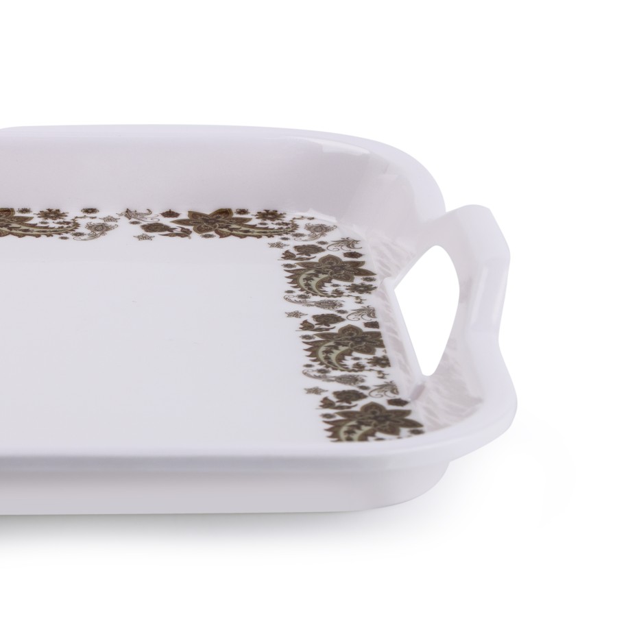 KITCHENMARK Melamineware Rectangular Tray Brown - 39x28cm