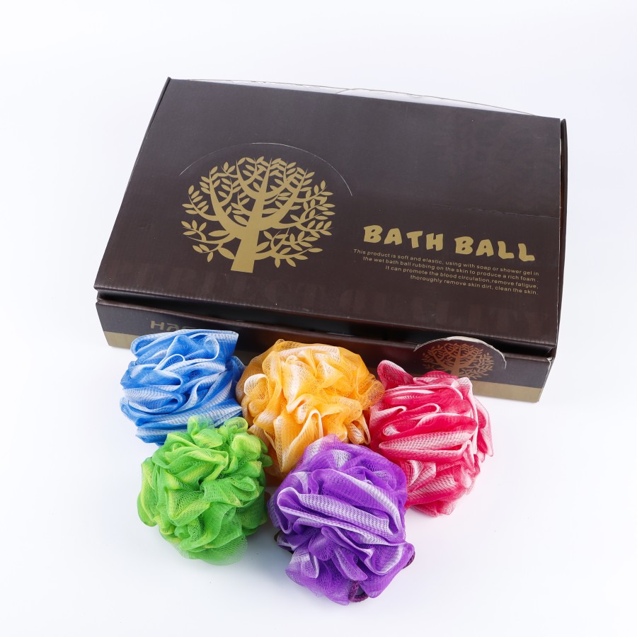 Generic 20pc Shower Loofahs Bath Balls - 5 Color Pack in Box