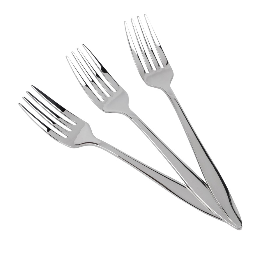 BECHOWARE 3pc Stainless Steel Salad Fork Set 14.5cm - Silver