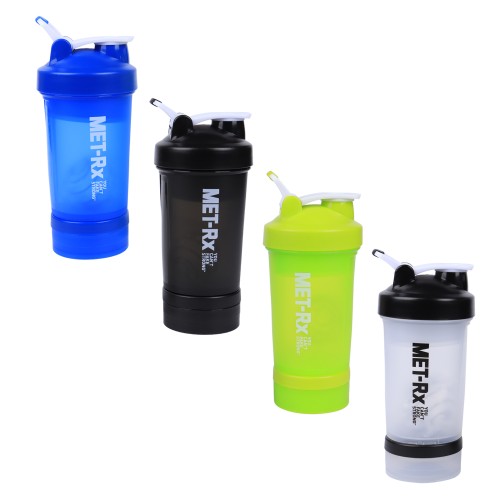 Generic Protein Shaker Bottle With Stainless Steel Ball 500ml - 4 Color Pack