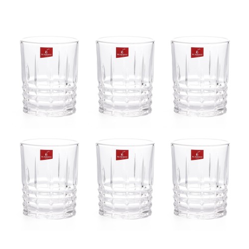 BLINKMAX 6pc Water Glass Tumbler Set Transparent Drinkware 350ml