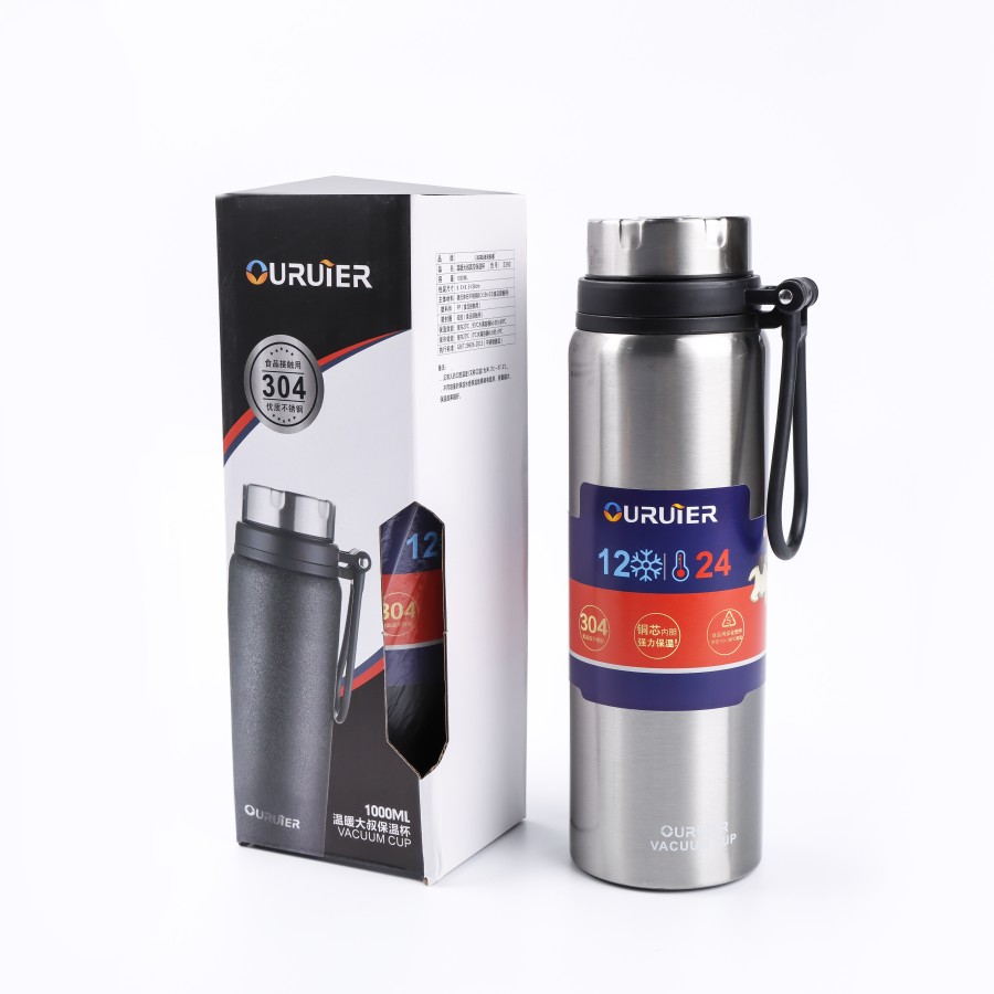 Generic Vacuum Thermos Stainless Steel Bottle 1000 mL - 3 Color Pack