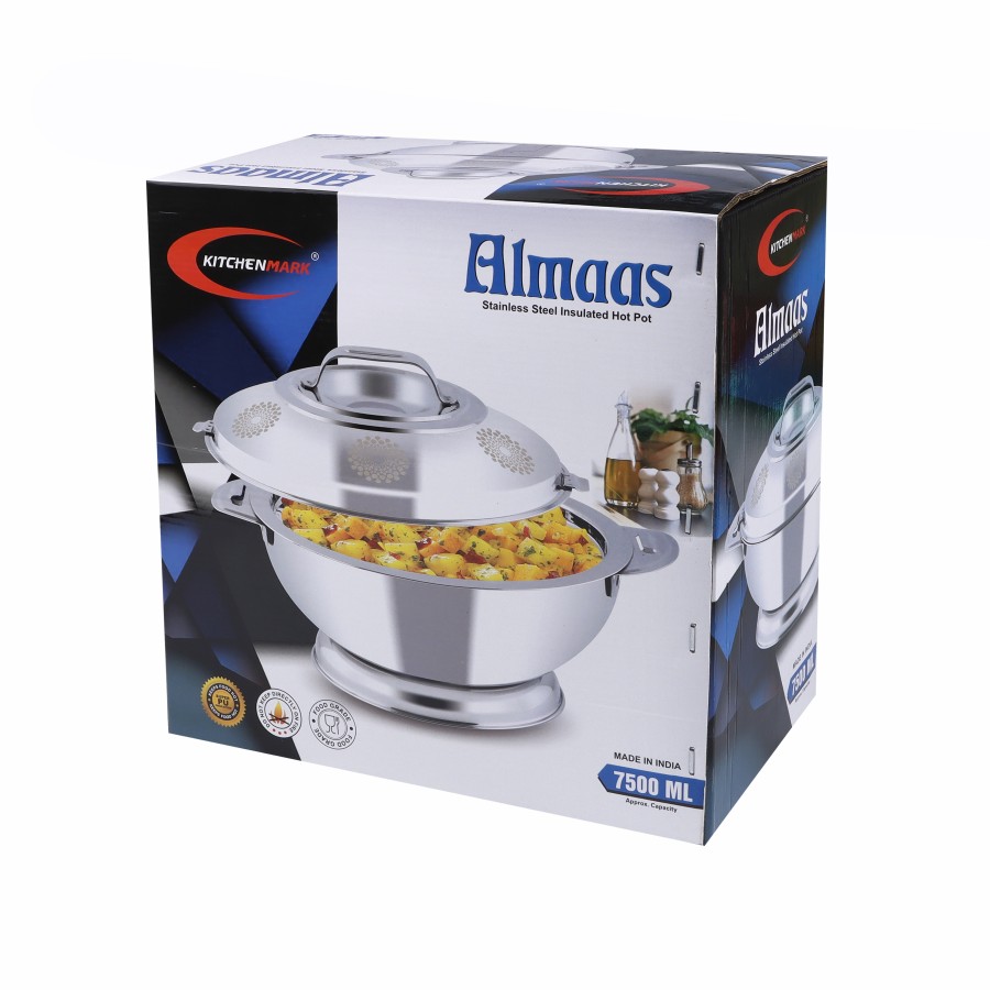 KITCHENMARK Almaas Stainless Steel Insulated Hot Pot - 7500ml