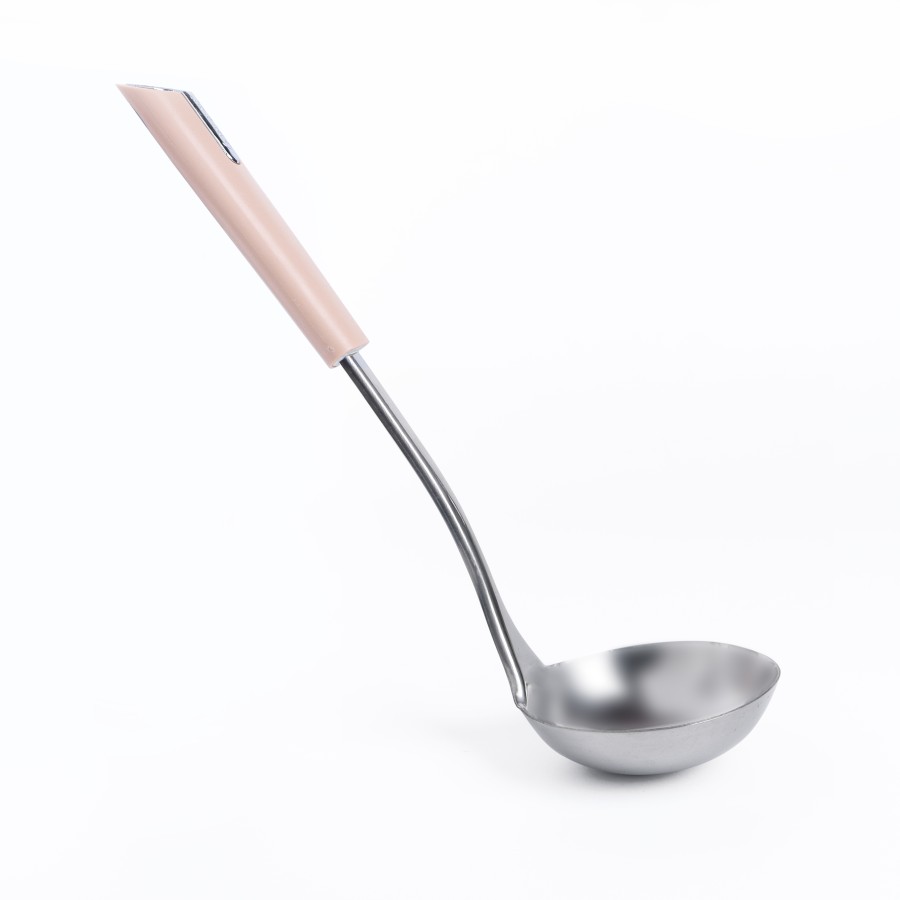 BECHOWARE Stainless Steel Ladle Soup Spoon 31cm - Beige