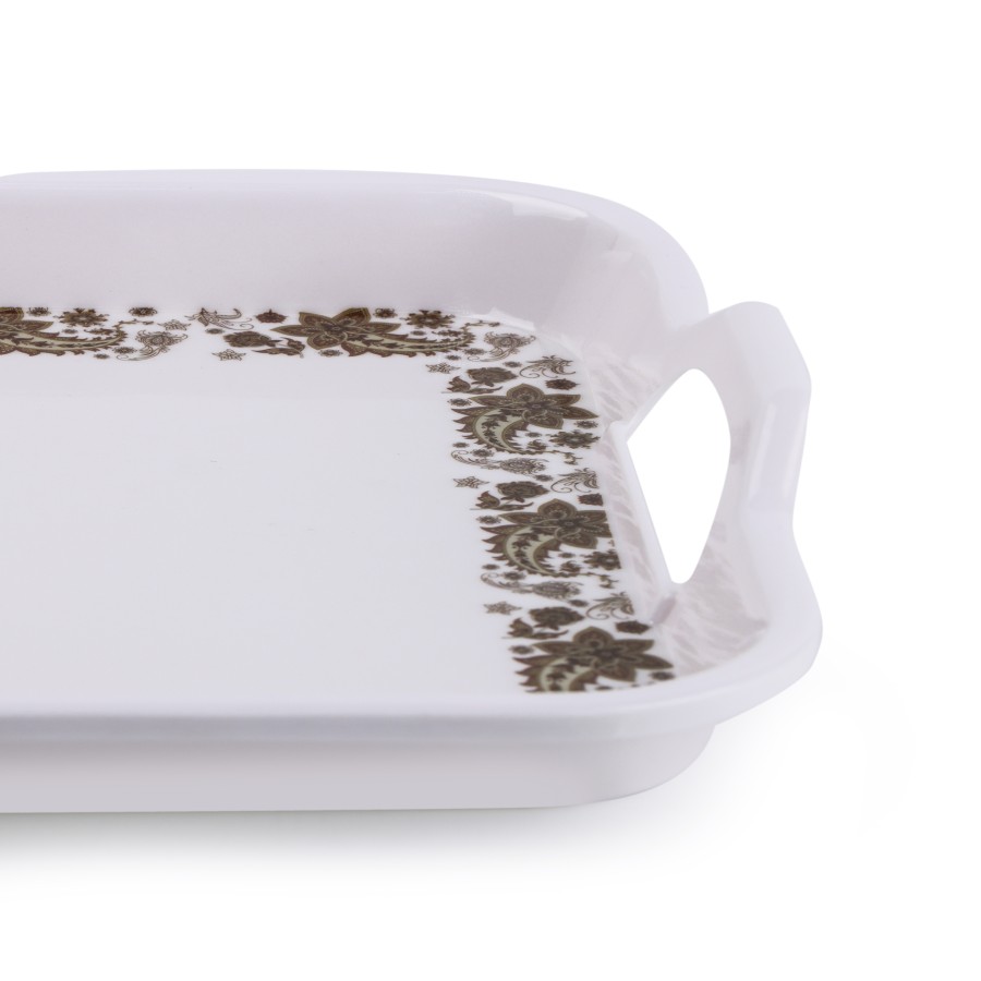 KITCHENMARK Melamineware Rectangular Tray Brown - 45x38cm