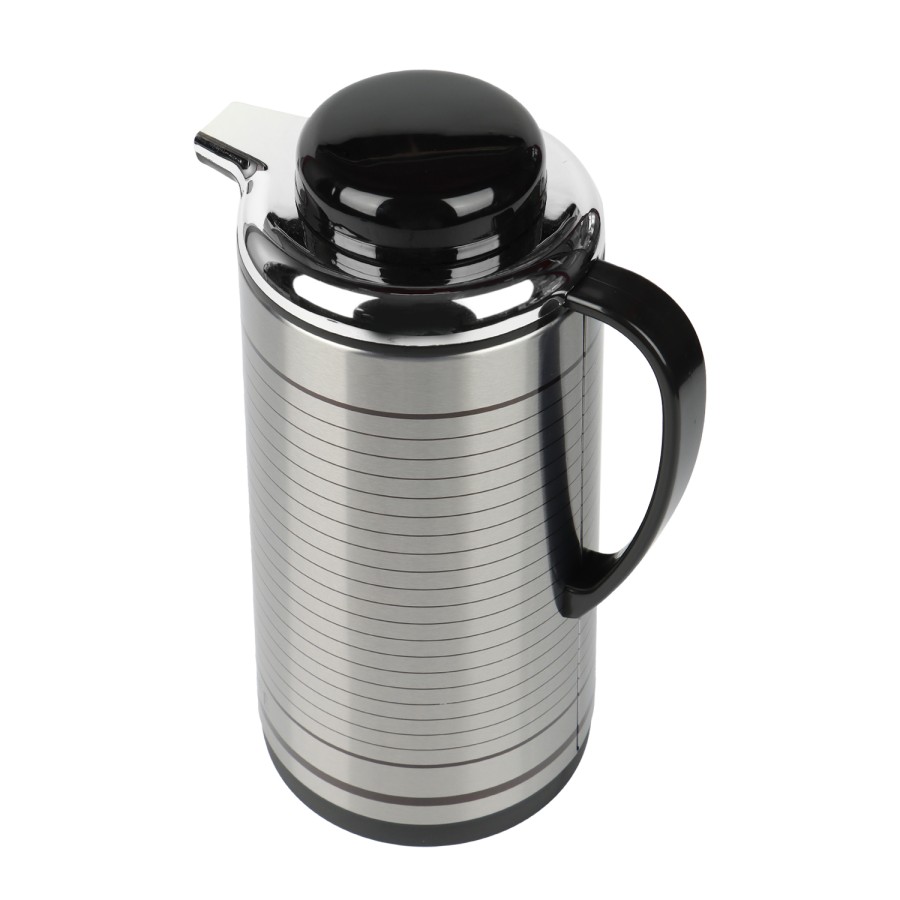 KITCHENMARK 1.3L Vacuum Flask - Silver Stripes