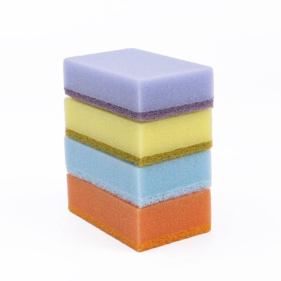 Generic 8pc Multicolored Sponge Scourer - 4 Color Pack