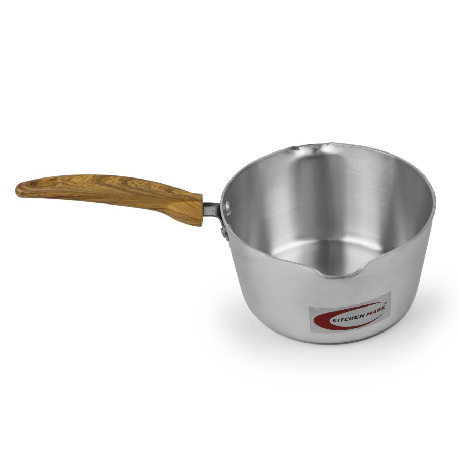 KITCHENMARK 3pc Aluminium Sauce Pan with Wooden Handle -5