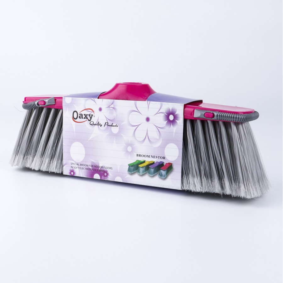 Oaxy Nestor Indoor Floor Cleaning Broom  - 3 Color Pack