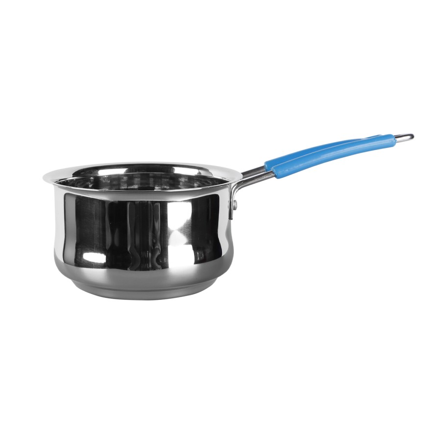 KITCHENMARK 3pc Stainless Steel Sauce Pan 16cm, 18cm, 18.5cm - Blue