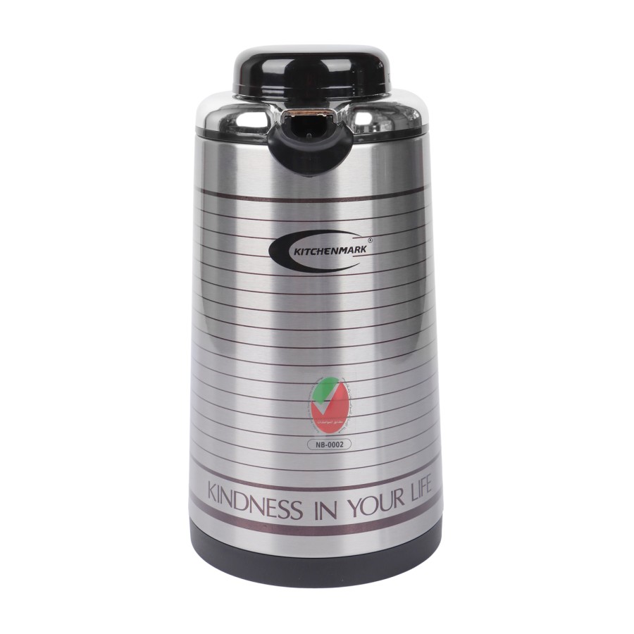 KITCHENMARK 1L Vacuum Flask - Silver Stripes