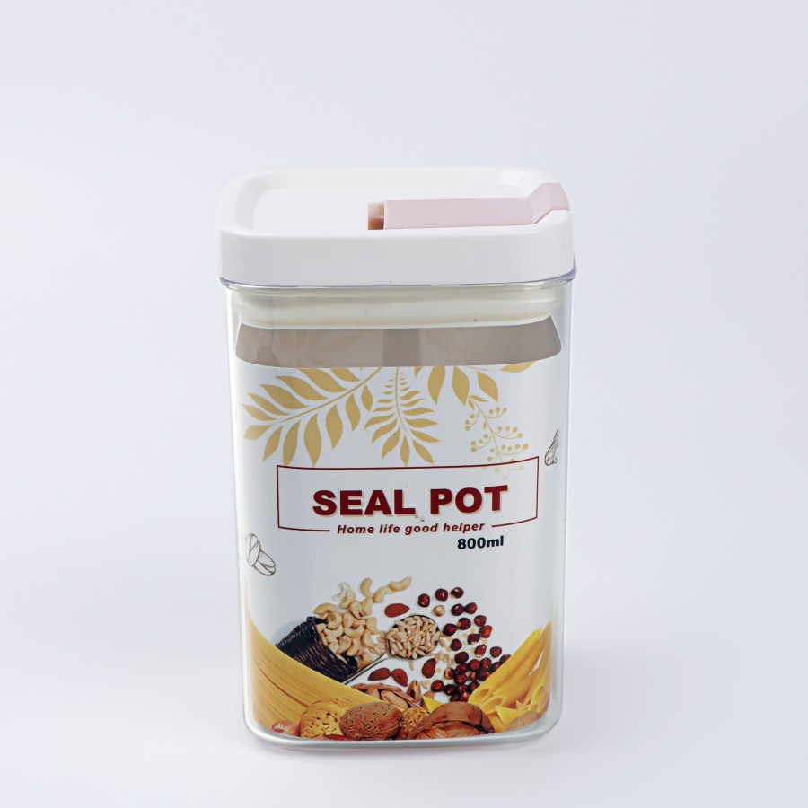 KITCHENMARK Seal Pot Square Container 800 mL - 2 Color Pack 