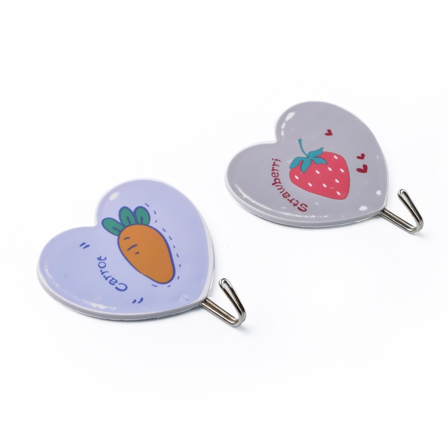 Generic Fruit Designed Adhesive Sticker Hook 2pcs - 3 Color Pack