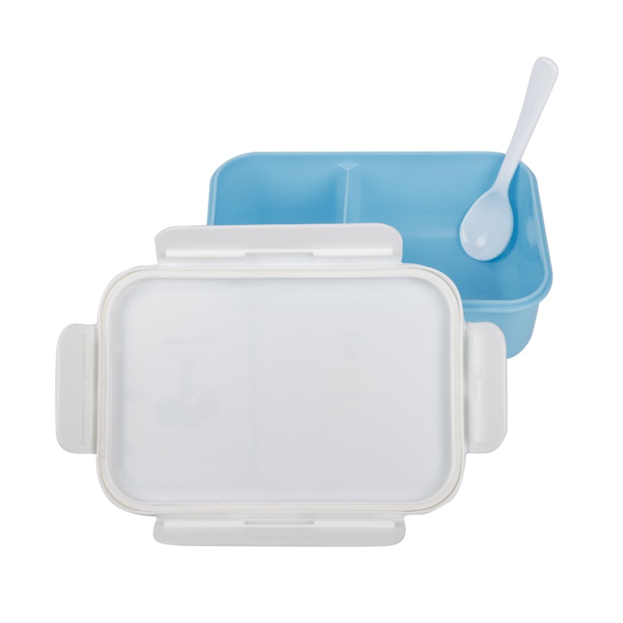 Generic Plastic Rectangular Airtight Lunch Box 20cm - Blue