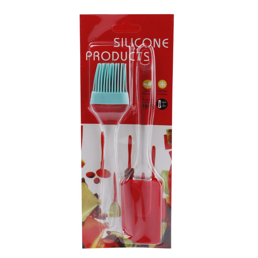 Generic Silicone Oil Brush Spatula Combo - 12pc Pack