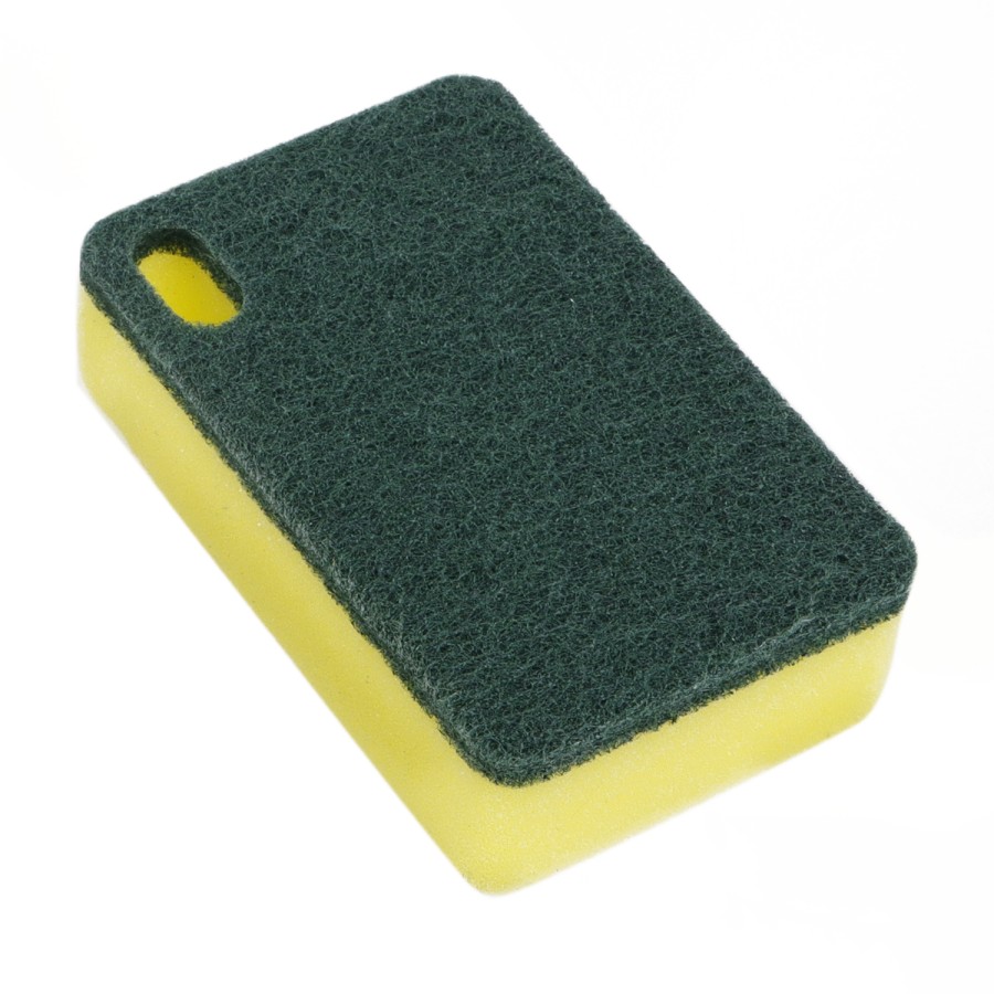 Generic 12pc Sponge Scouring Pad 11cm - Yellow