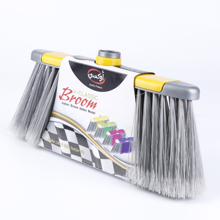 Oaxy V-Classic Indoor Floor Cleaning Broom - 3 Color Pack