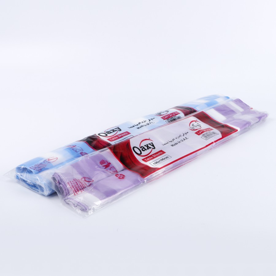 Oaxy Plastic Table Sheet Sufra Roll 140g 100x100 - 2 Color Pack 