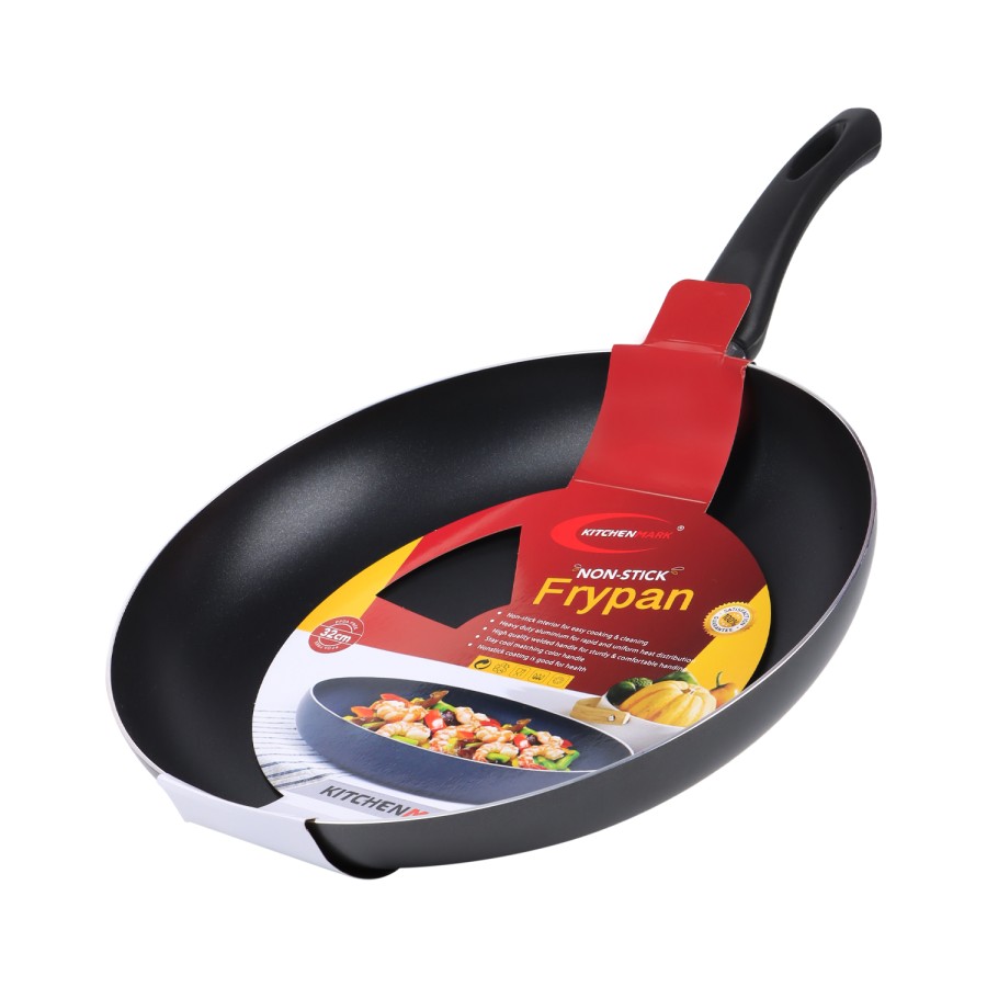 KITCHENMARK Nonstick Aluminium Frypan 32cm - Black