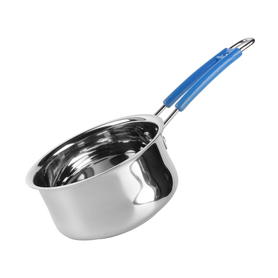 KITCHENMARK 3pc Stainless Steel Sauce Pan 16cm, 18cm, 18.5cm - Blue