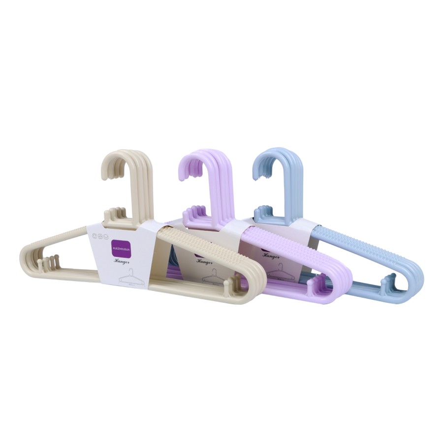 Generic 5pc Set Plastic Cloth Hanger - 60 Set Carton - Multicolor