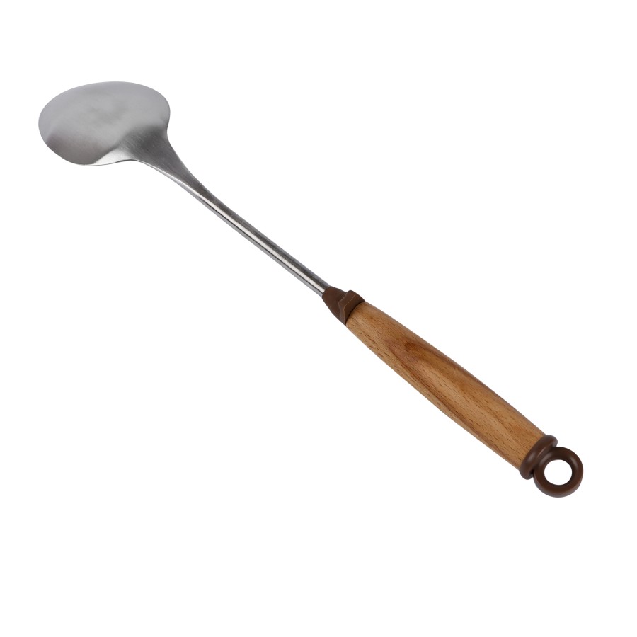 BECHOWARE Stainless Steel Wooden Basting Serving Spoon 41.5cm