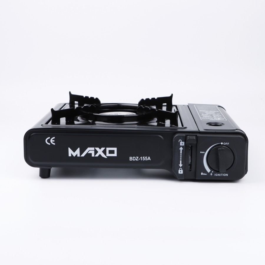 MAXO Portable 2-in-1 Gas Stove for Outdoor Use - Black