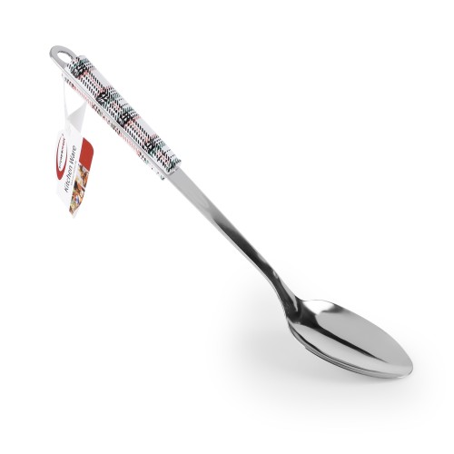 KITCHENMARK Stainless Steel Basting Long Rice Spoon - Checkered