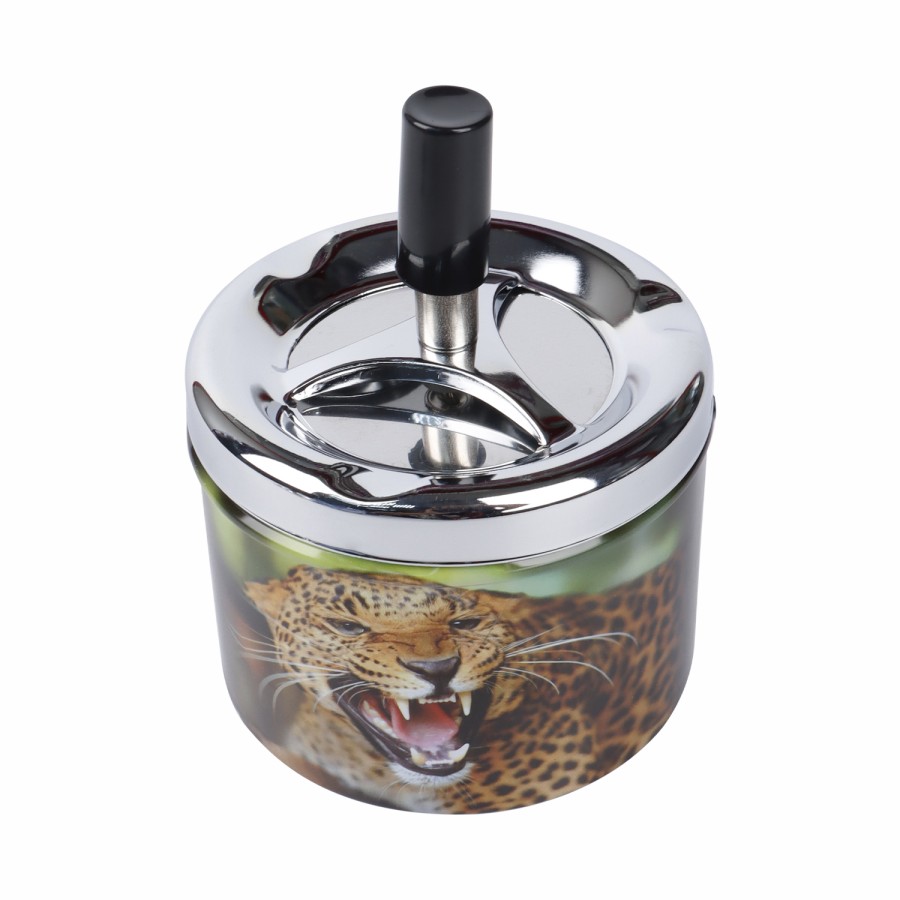 Generic Round Metalic animal Ashtray 13cm - 3 Design Pack 