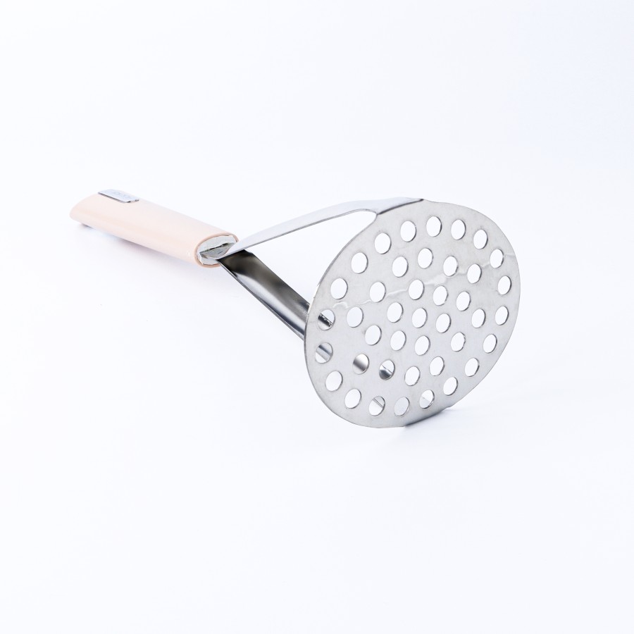 BECHOWARE Stainless Steel Potato Masher 26.5cm - Beige