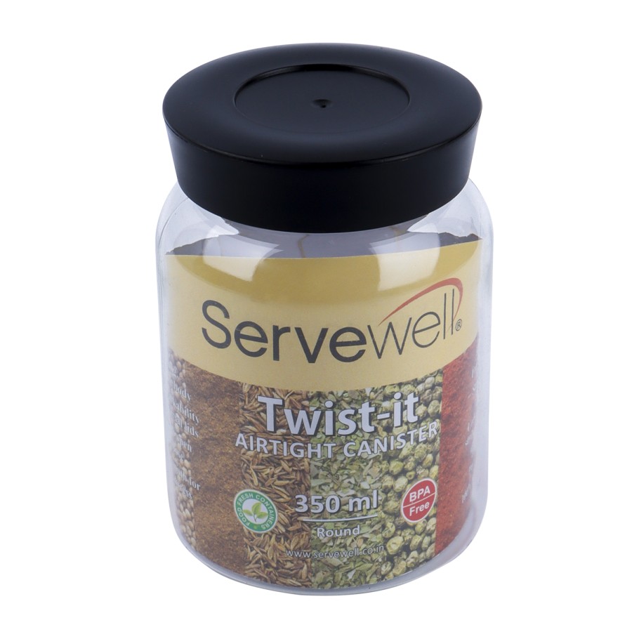 Servewell 3pc Plastic Round Transparent Container Set - 350ml