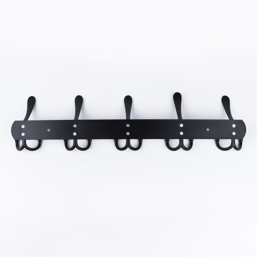 BECHOWARE Aluminium Wall Hook 5 Pins - Black