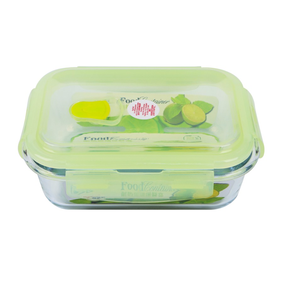 Generic Glass Storage Food Container 640ml - Green