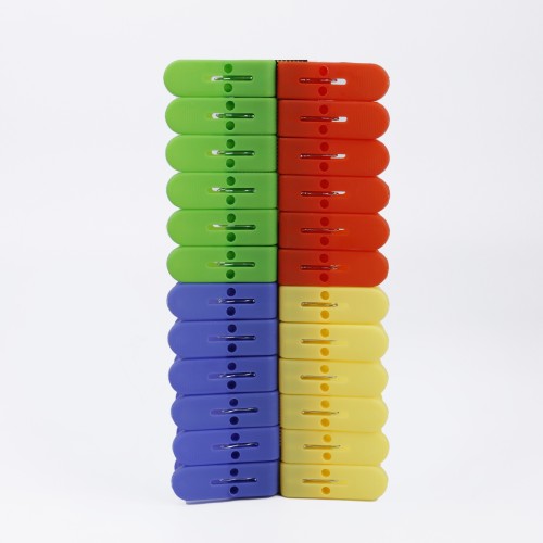 Generic 24pc Plastic Cloth Pegs Clips - 4 Color Pack