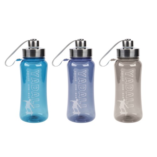 Generic Transparent Plastic Water Bottle 580ml - 3 Color Pack