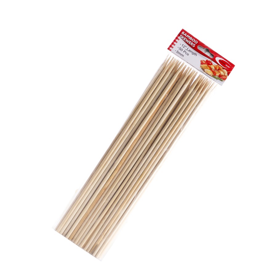 KITCHENMARK Bamboo BBQ Skewers 50pc Pack - 30cm