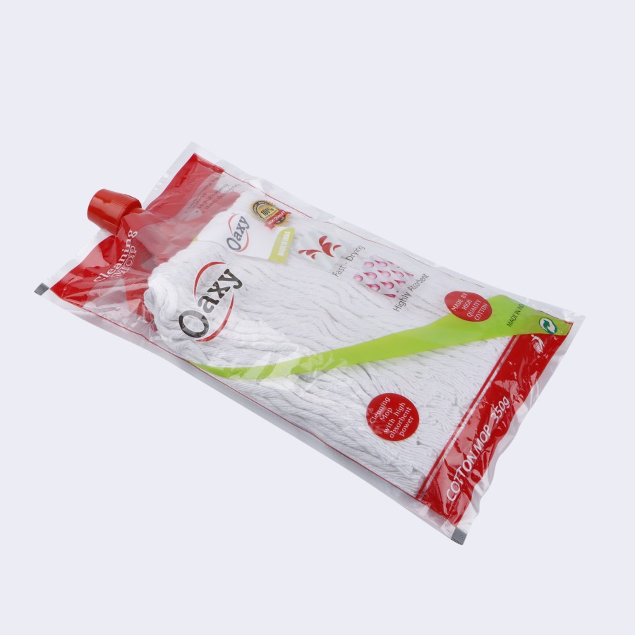 Oaxy 10 Ply Bleached Cotton Wet Mop 350g - Red