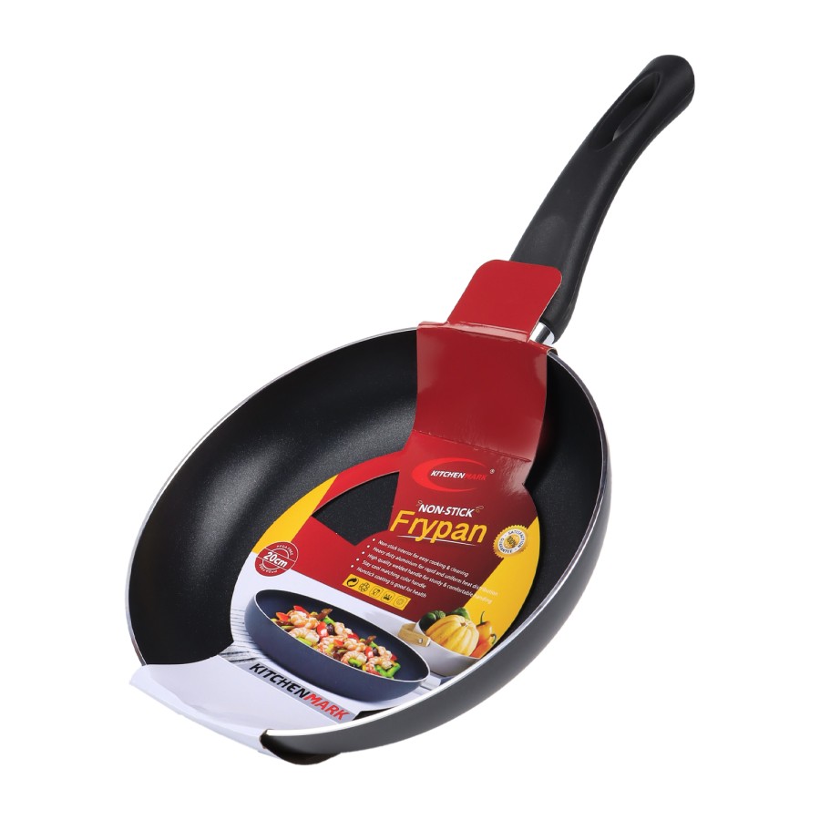 KITCHENMARK Nonstick Aluminium Frypan 20cm - Black