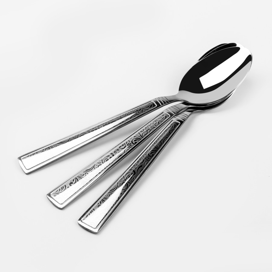 Generic Stainless Steel Big Spoon 3pc Set - Silver