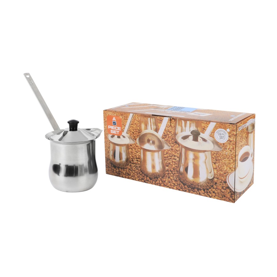 Generic Stainless Steel Coffee Warmer 5pc Set - Silver